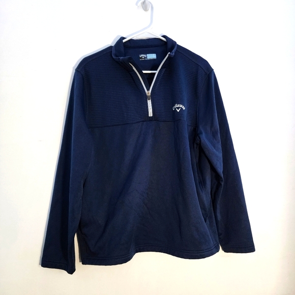 Callaway Dark Blue Quarter-Zip Pullover Medium - Picture 1 of 5